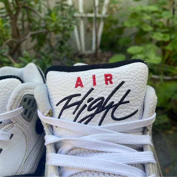 Nike Air Flight 89 'White Black' Sneakers Men's Size 9 Basketball DB5918-100 - Picture 7 of 15